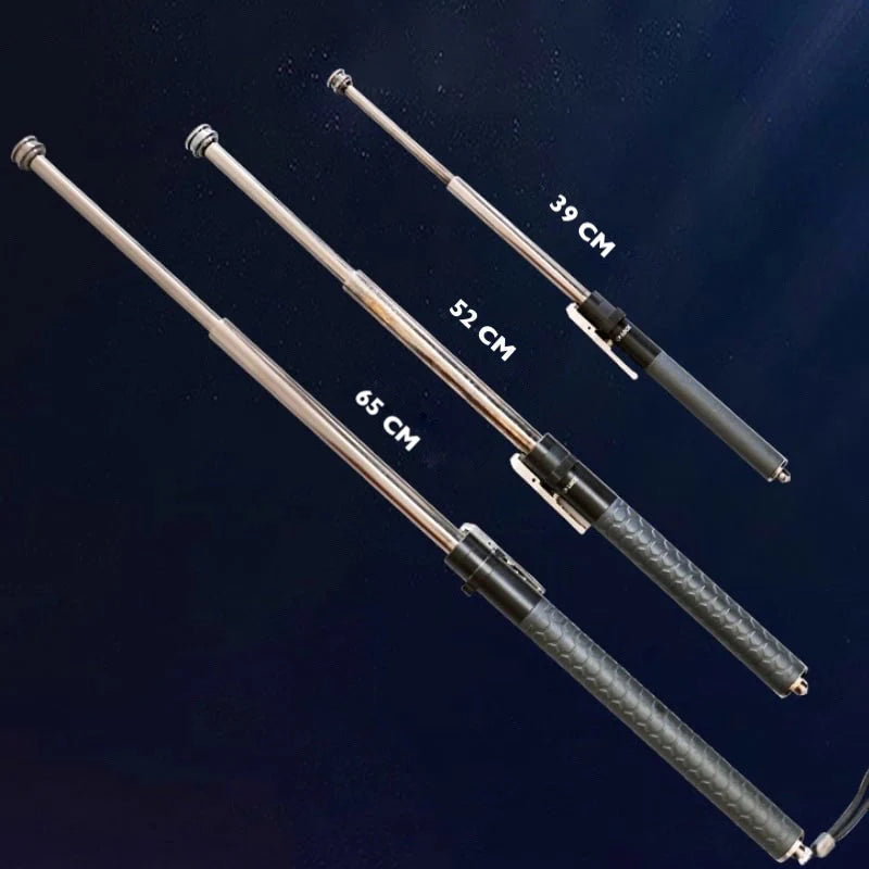 Telescopic Safety Stick – High-Strength Alloy Steel, One-Click Auto Extension