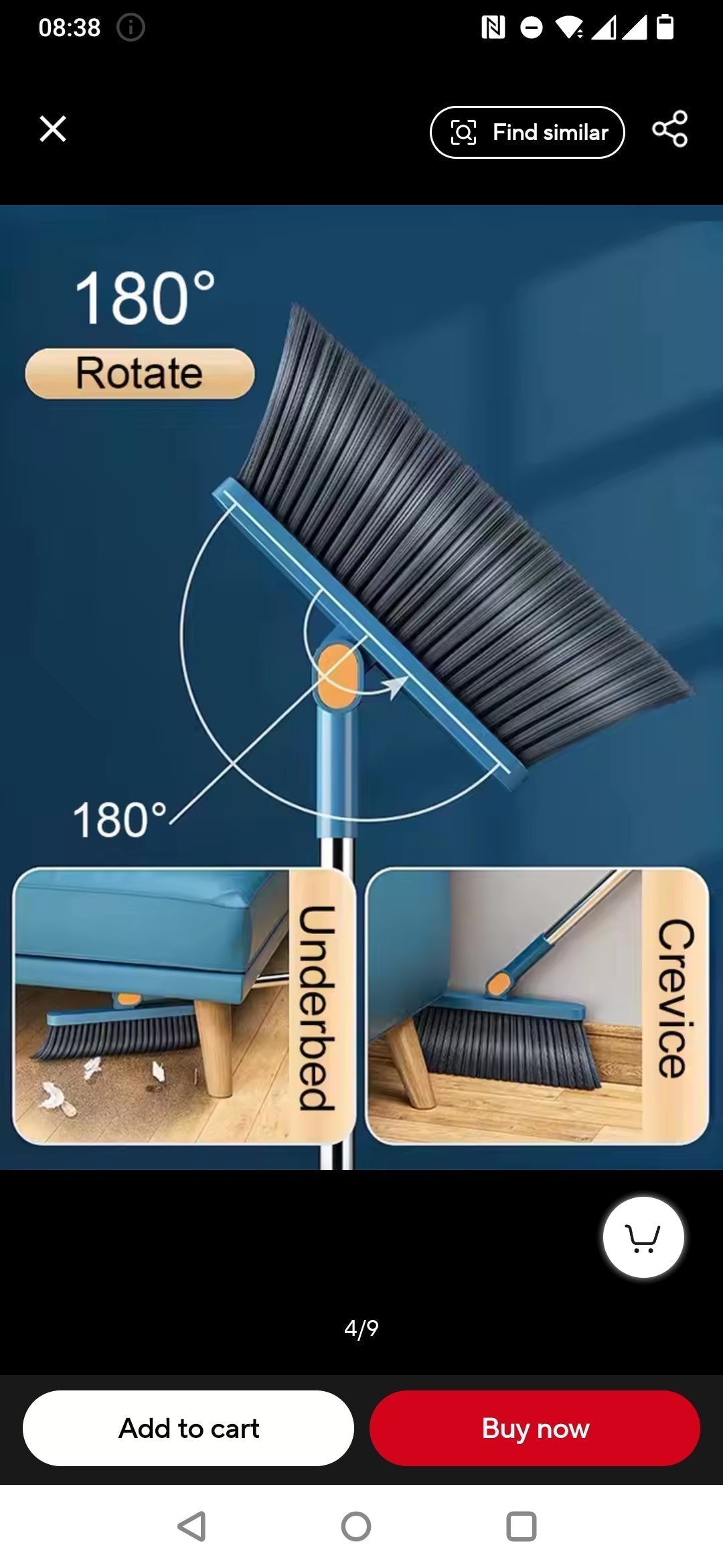 Magnetic Collapsible Broom & Dustpan Set – Long Handle, No-Bend Cleaning