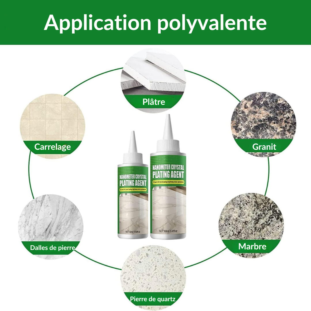 Nano Crystal Stone Shine &amp; Protection Cleaner – Marble, Granite & Ceramic Polish (50ml)