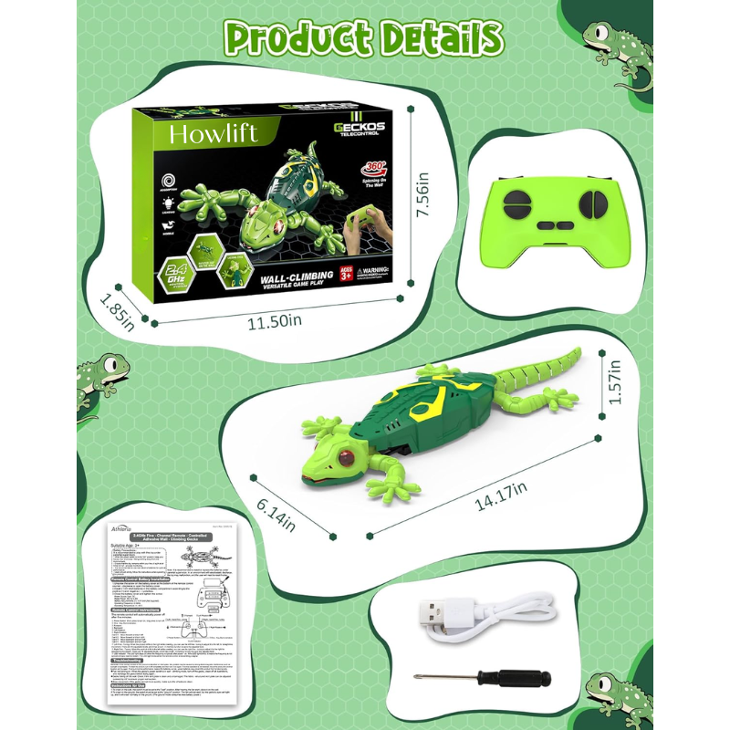 Gecko Wall-climbing lizard - For Children and Seniors