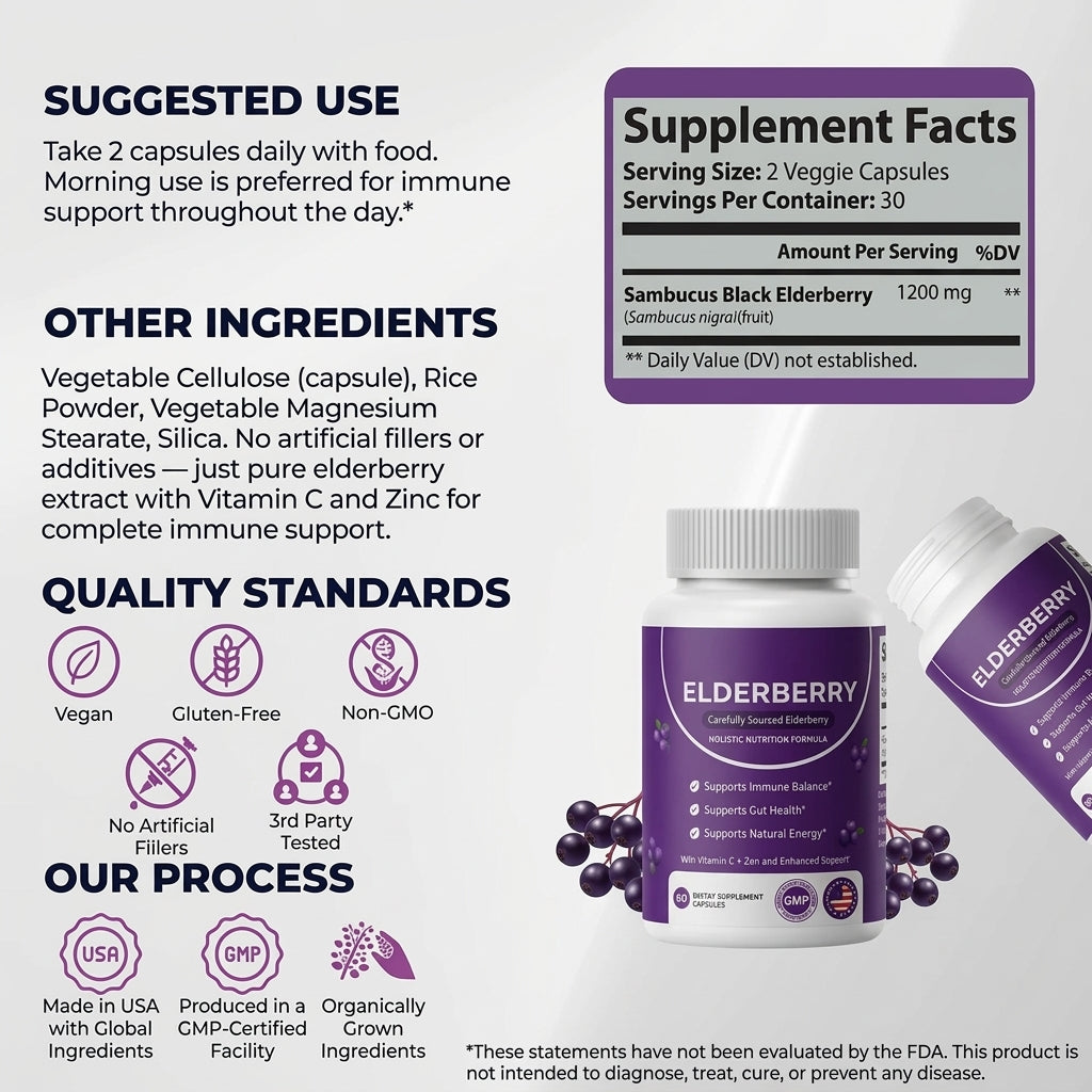 Ocean Gut Support Complex with Elderberry, Zinc & Vitamin C