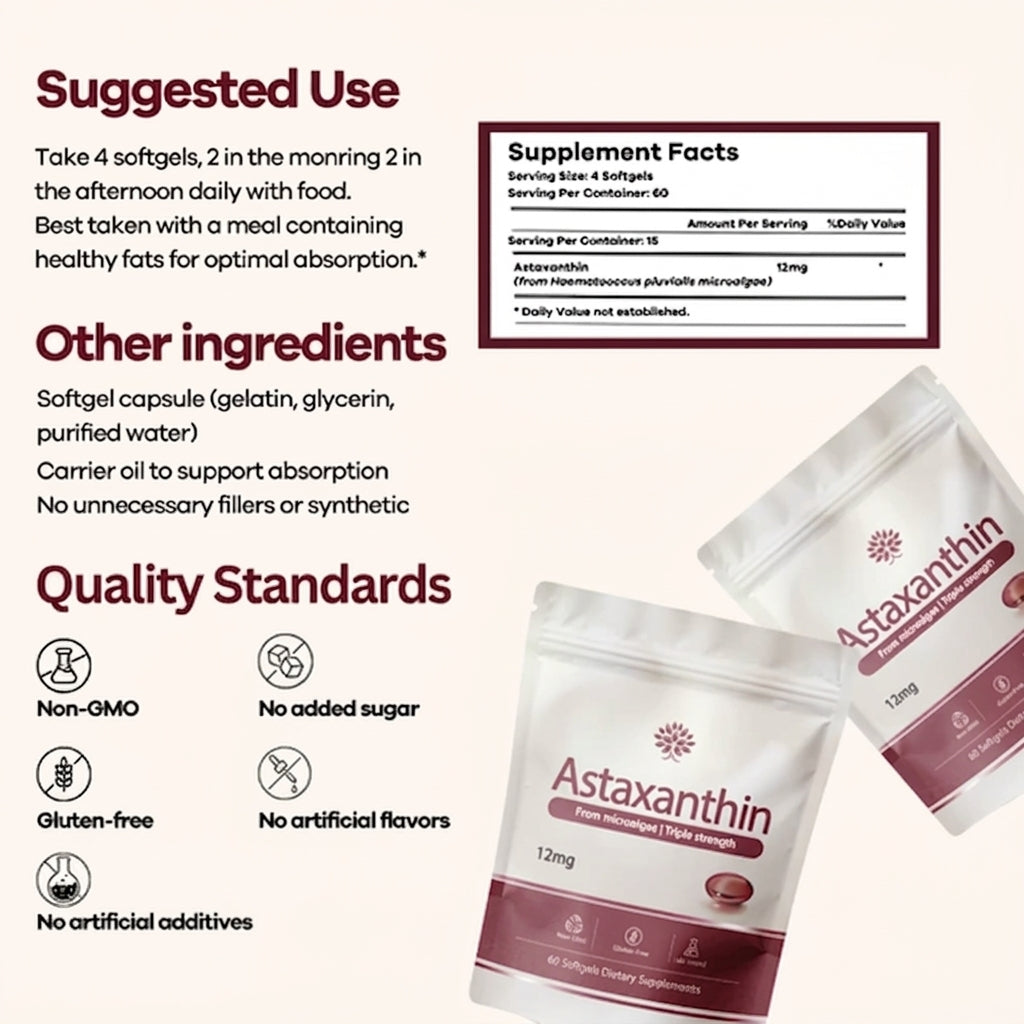 Ocean Astaxanthin - 12mg Softgels
